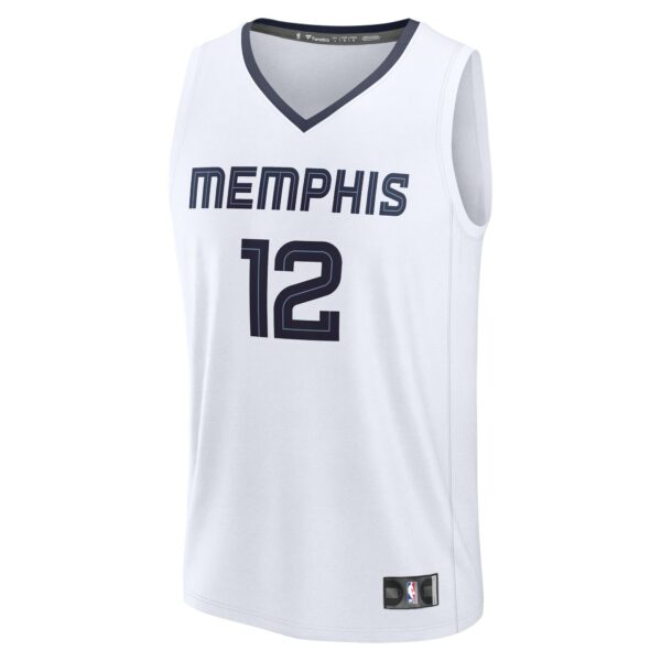 Ja Morant Memphis Grizzlies Fanatics Fast Break Replica Player Jersey - Association Edition - White - Image 3