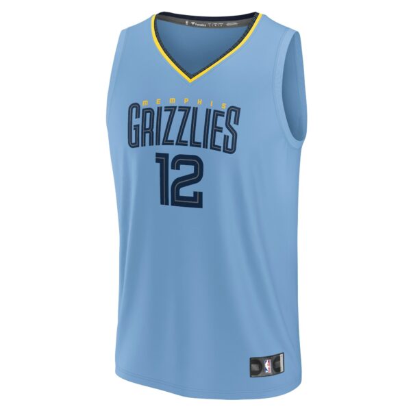 Ja Morant Memphis Grizzlies Fanatics Fast Break Replica Player Jersey - Statement Edition - Light Blue - Image 3