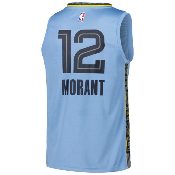 Ja Morant Memphis Grizzlies Fanatics Fast Break Replica Player Jersey - Statement Edition - Light Blue - Image 4