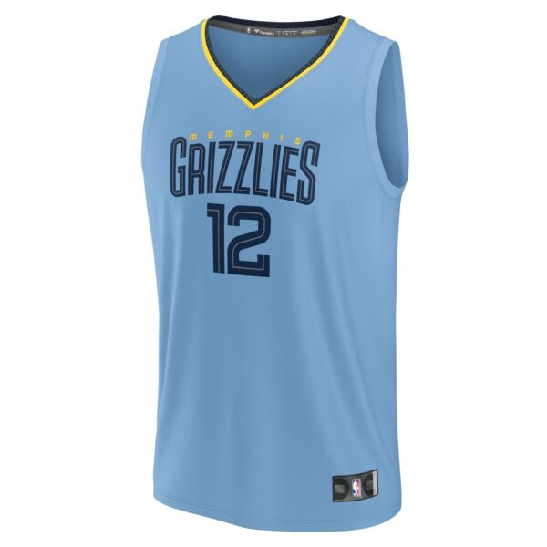 Ja Morant Memphis Grizzlies Fanatics Fast Break Replica Player Jersey - Statement Edition - Light Blue - Image 3