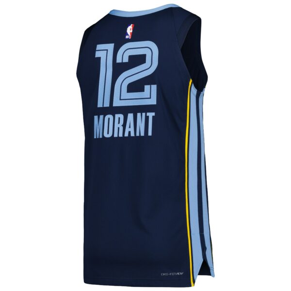 Ja Morant Memphis Grizzlies Nike Authentic Jersey - Icon Edition - Navy - Image 4
