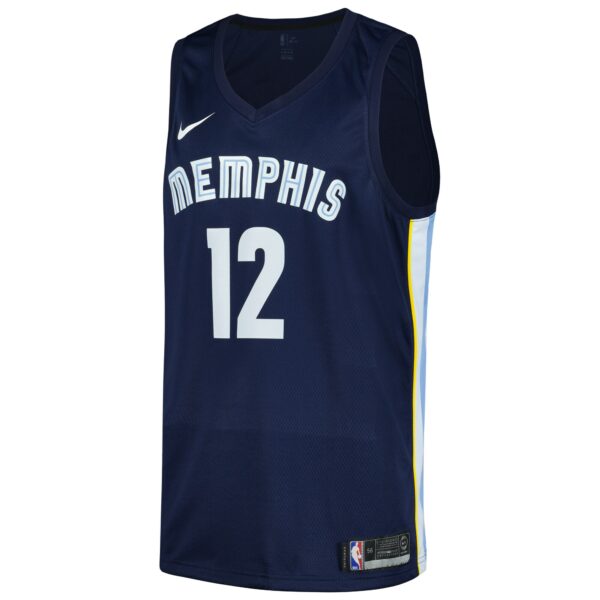 Ja Morant Memphis Grizzlies Nike Swingman Player Jersey - Icon Edition - Navy - Image 3