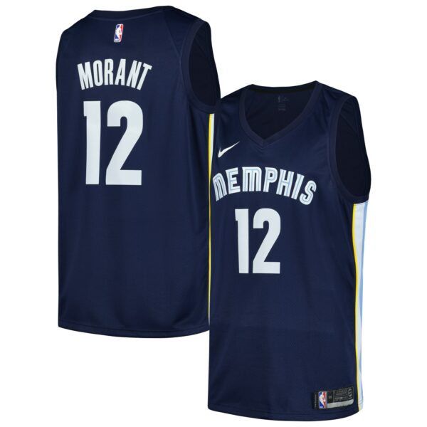 Ja Morant Memphis Grizzlies Nike Swingman Player Jersey - Icon Edition - Navy - Image 2