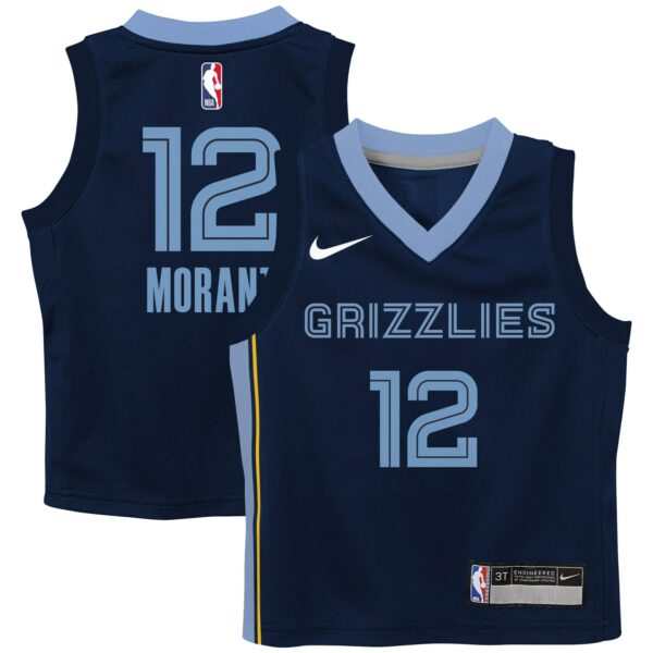 Ja Morant Memphis Grizzlies Nike Toddler Swingman Player Jersey - Icon Edition - Navy - Image 2