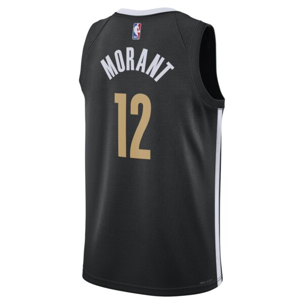 Ja Morant Memphis Grizzlies Nike Unisex 2023/24 Swingman Jersey - Black - City Edition - Image 4