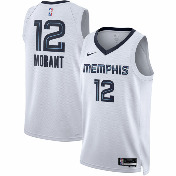 Ja Morant Memphis Grizzlies Nike Unisex Swingman Jersey - Association Edition - White - Image 2