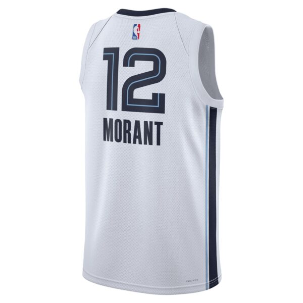 Ja Morant Memphis Grizzlies Nike Unisex Swingman Jersey - Association Edition - White - Image 4
