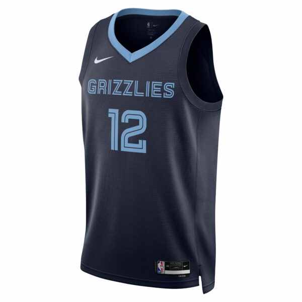 Ja Morant Memphis Grizzlies Nike Unisex Swingman Jersey - Icon Edition - Navy - Image 3