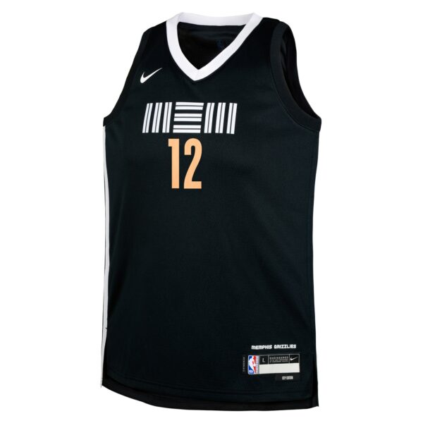 Ja Morant Memphis Grizzlies Nike Youth  Swingman Replica Jersey - City Edition - Black - Image 3