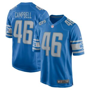 Jack Campbell Detroit Lions Nike 2023 NFL Draft First Round Pick Game Jersey - Blue