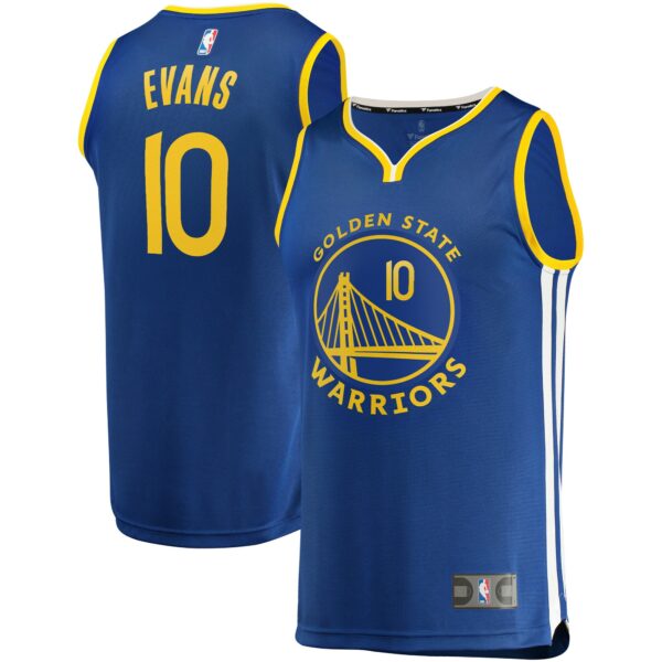 Jacob Evans Golden State Warriors Fanatics Youth Fast Break Player Jersey - Icon Edition - Royal - Image 2