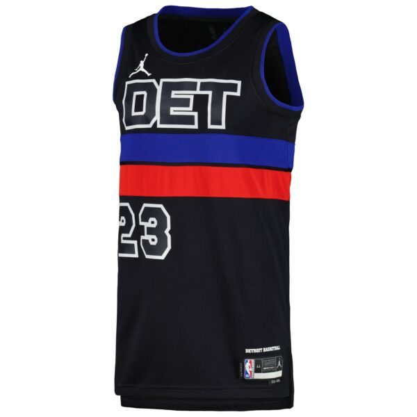 Jaden Ivey Detroit Pistons Jordan Brand Unisex Swingman Jersey - Statement Edition - Black - Image 3