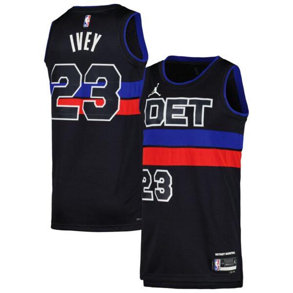 Jaden Ivey Detroit Pistons Jordan Brand Unisex Swingman Jersey - Statement Edition - Black - Image 2