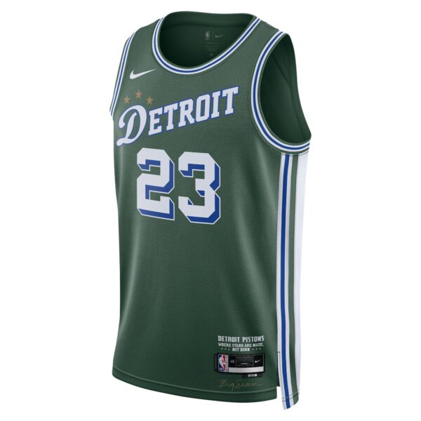 Jaden Ivey Detroit Pistons Nike 2022/23 Swingman Jersey - City Edition - Green - Image 3