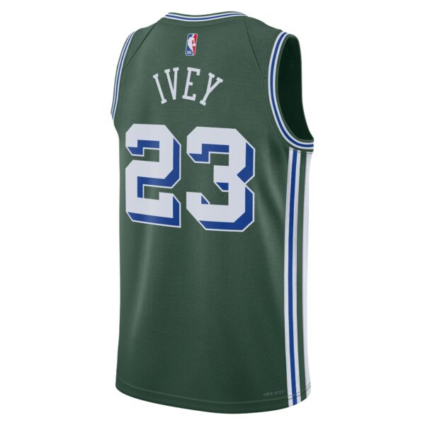 Jaden Ivey Detroit Pistons Nike 2022/23 Swingman Jersey - City Edition - Green - Image 4