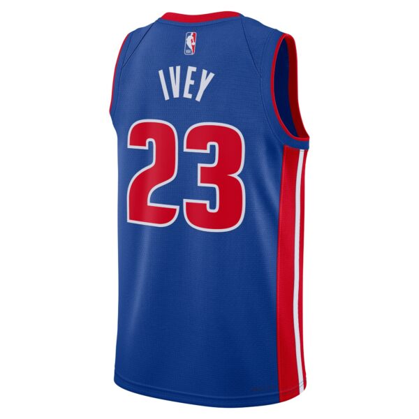 Jaden Ivey Detroit Pistons Nike Unisex 2022 NBA Draft First Round Pick Swingman Jersey - Icon Edition - Blue - Image 4