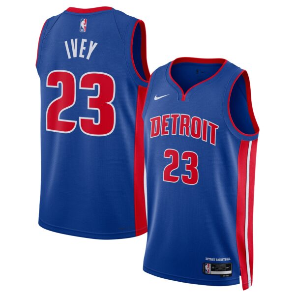 Jaden Ivey Detroit Pistons Nike Unisex 2022 NBA Draft First Round Pick Swingman Jersey - Icon Edition - Blue - Image 2