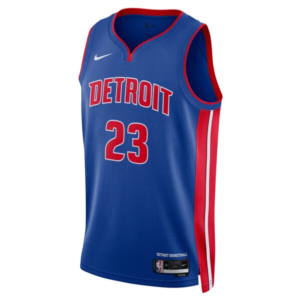 Jaden Ivey Detroit Pistons Nike Unisex 2022 NBA Draft First Round Pick Swingman Jersey - Icon Edition - Blue - Image 3