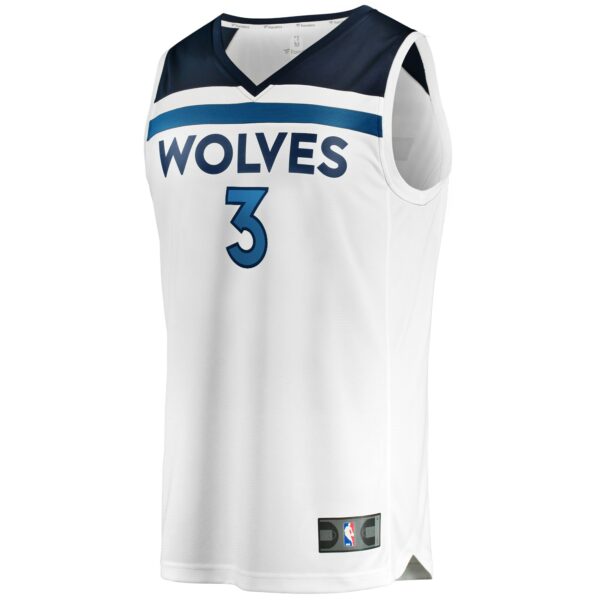 Jaden McDaniels Minnesota Timberwolves Fanatics Fast Break Replica Player Jersey - Association Edition - White - Image 3