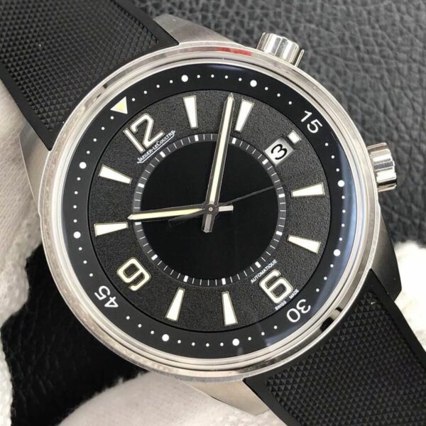 Jaeger LeCoultre Geographic 9068670 Black Strap Mens Watch - Image 5