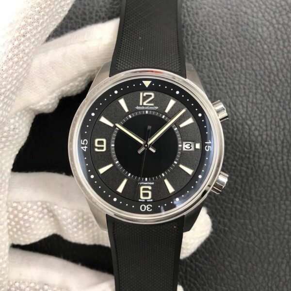 Jaeger LeCoultre Geographic 9068670 Black Strap Mens Watch