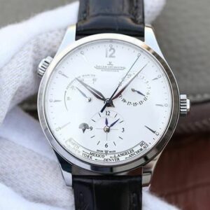 Jaeger-LeCoultre Master Geographic Steel 1428421 Silver Dial Mens Watch