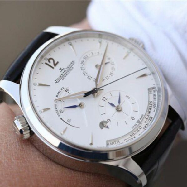 Jaeger-LeCoultre Master Geographic Steel 1428421 Silver Dial Mens Watch - Image 4