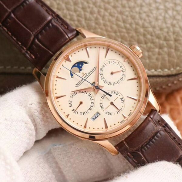 Jaeger-LeCoultre Master Ultra Thin Moon Perpetual Calendar 1302520 V9 Rose Gold Case Mens Watch - Image 4