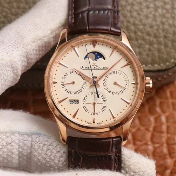 Jaeger-LeCoultre Master Ultra Thin Moon Perpetual Calendar 1302520 V9 Rose Gold Case Mens Watch - Image 2