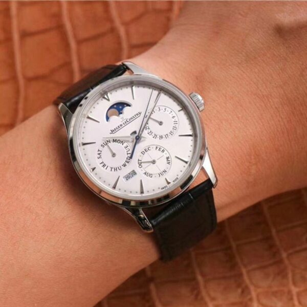 Jaeger-LeCoultre Master Ultra Thin Moon Perpetual Calendar 130842J V9 White Dial Mens Watch - Image 2