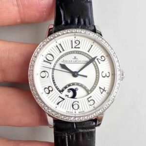 Jaeger-LeCoultre Rendez-Vous 3612420 Black Leather Strap White Dial Ladies Watch