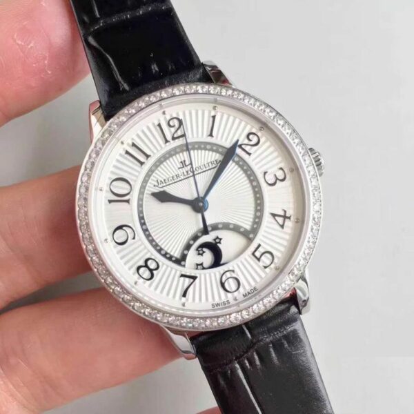 Jaeger-LeCoultre Rendez-Vous 3612420 Black Leather Strap White Dial Ladies Watch - Image 4