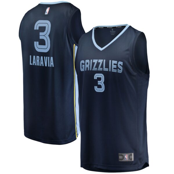 Jake LaRavia Memphis Grizzlies Fanatics Fast Break Replica Player Jersey - Icon Edition - Navy - Image 2