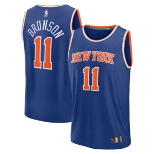 Jalen Brunson New York Knicks Fanatics Fast Break Replica Player Jersey - Icon Edition - Blue