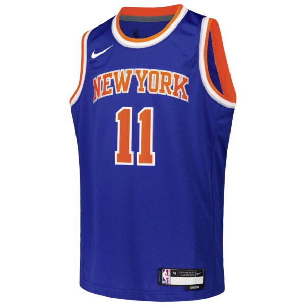 Jalen Brunson New York Knicks Nike Youth Swingman Jersey - Icon Edition - Blue - Image 3