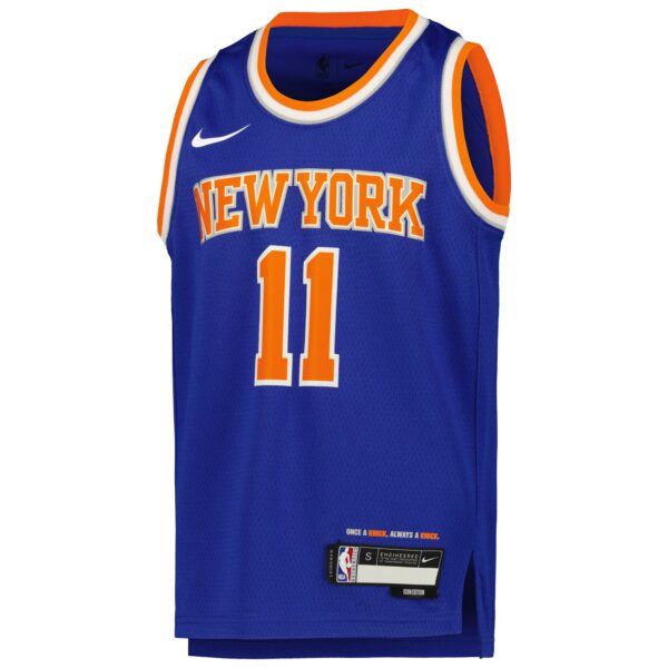 Jalen Brunson New York Knicks Nike Youth Swingman Jersey - Icon Edition - Blue - Image 3