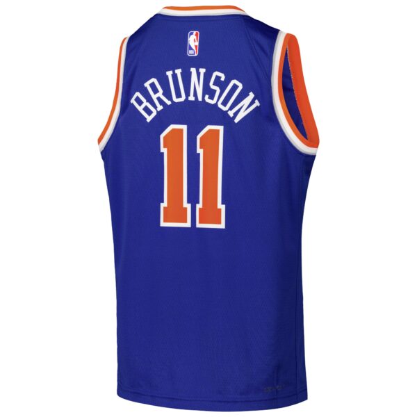 Jalen Brunson New York Knicks Nike Youth Swingman Jersey - Icon Edition - Blue - Image 4