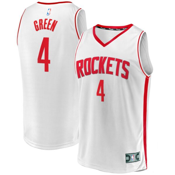 Jalen Green Houston Rockets Fanatics Youth Fast Break Replica Player Jersey - Association Edition - White - Image 2