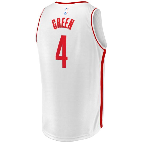 Jalen Green Houston Rockets Fanatics Youth Fast Break Replica Player Jersey - Association Edition - White - Image 4