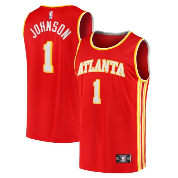 Jalen Johnson Atlanta Hawks Fanatics Fast Break Replica Jersey - Icon Edition - Red - Image 2