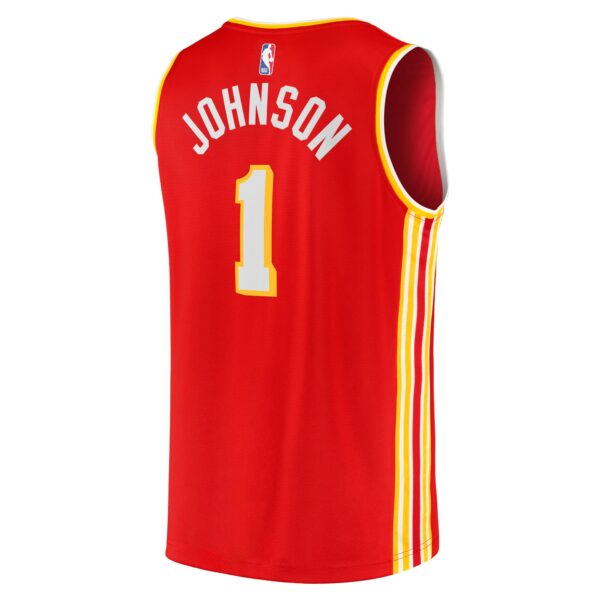 Jalen Johnson Atlanta Hawks Fanatics Youth Fast Break Replica Jersey - Icon Edition - Red - Image 4