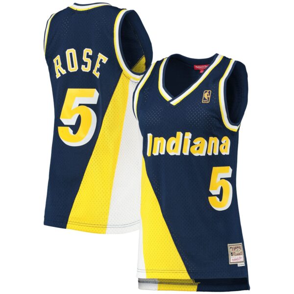 Jalen Rose Indiana Pacers Mitchell & Ness Women's 1996/97 Hardwood Classics Swingman Jersey - Navy - Image 2