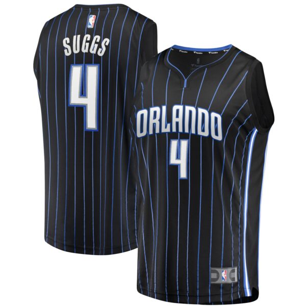 Jalen Suggs Orlando Magic Fanatics Fast Break Replica Jersey Black - Icon Edition - Image 2