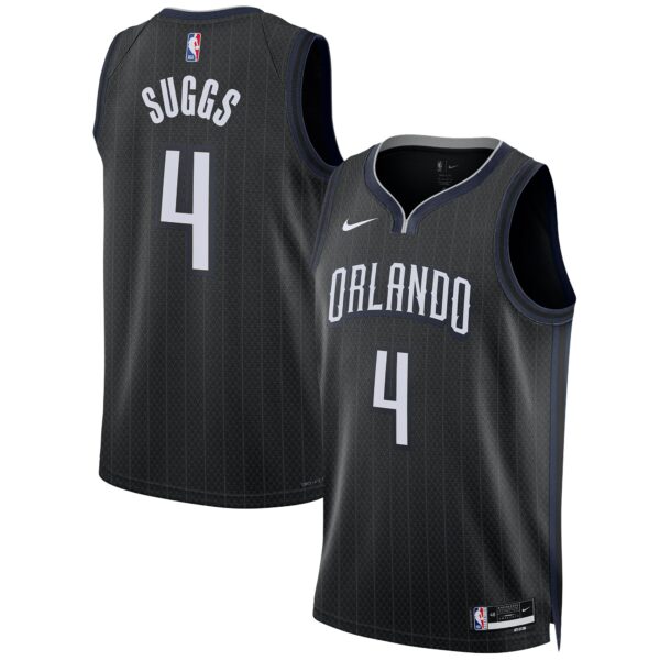 Jalen Suggs Orlando Magic Nike Unisex 2022/23 Swingman Jersey - City Edition - Black - Image 2