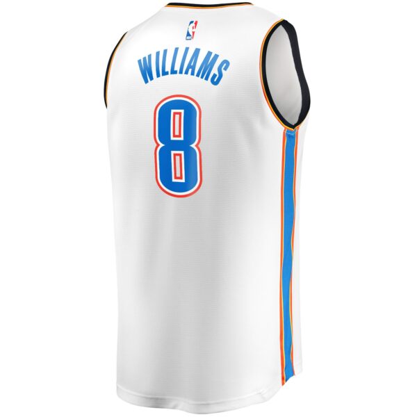 Jalen Williams Oklahoma City Thunder Fanatics Fast Break Player Jersey - Association Edition - White - Image 4