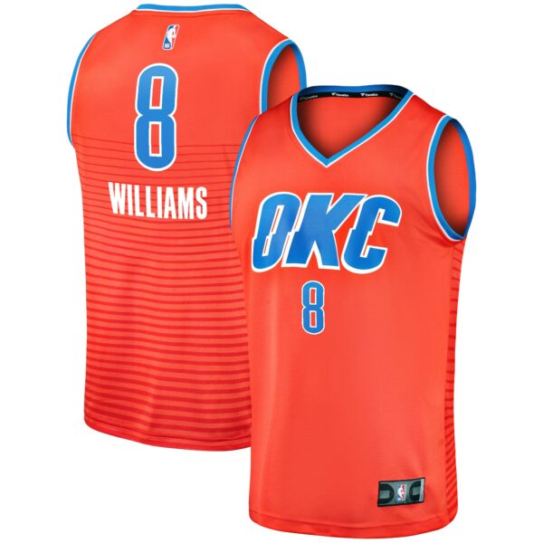 Jalen Williams Oklahoma City Thunder Fanatics Fast Break Replica Player Jersey - Statement Edition - Orange - Image 2