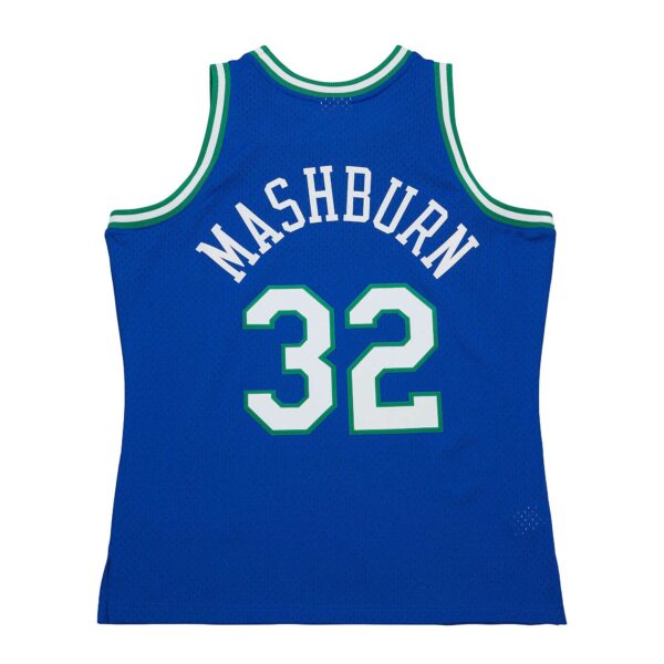 Jamal Mashburn Dallas Mavericks Mitchell & Ness 2001/02 Hardwood Classics Swingman Jersey - Blue - Image 4