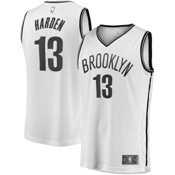 James Harden Brooklyn Nets Fanatics Fast Break Replica Jersey White - Association Edition - Image 2
