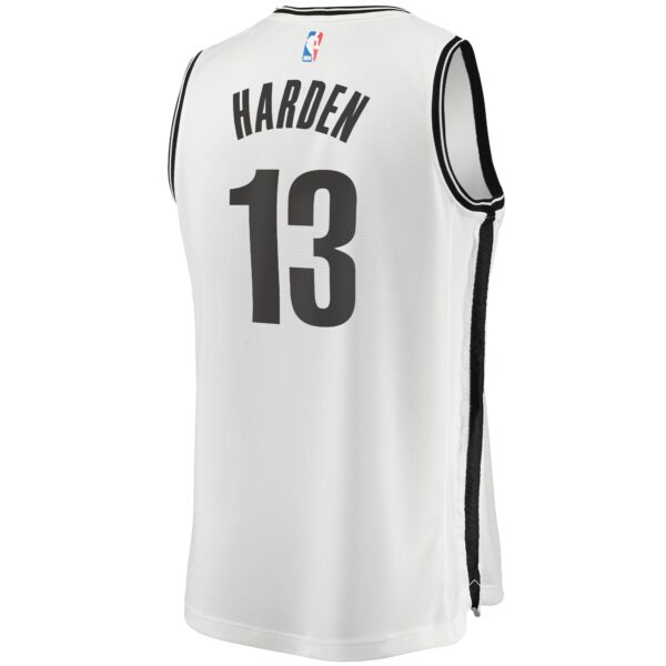 James Harden Brooklyn Nets Fanatics Fast Break Replica Jersey White - Association Edition - Image 4