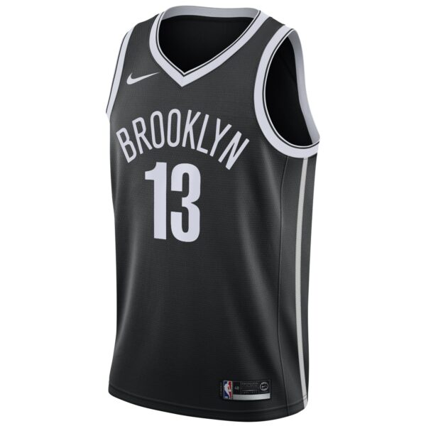 James Harden Brooklyn Nets Nike 2020/21 Swingman Jersey Black - Icon Edition - Image 3